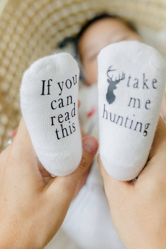 Take Me Hunting Baby Socks | Dad Items | Gifts for Dad