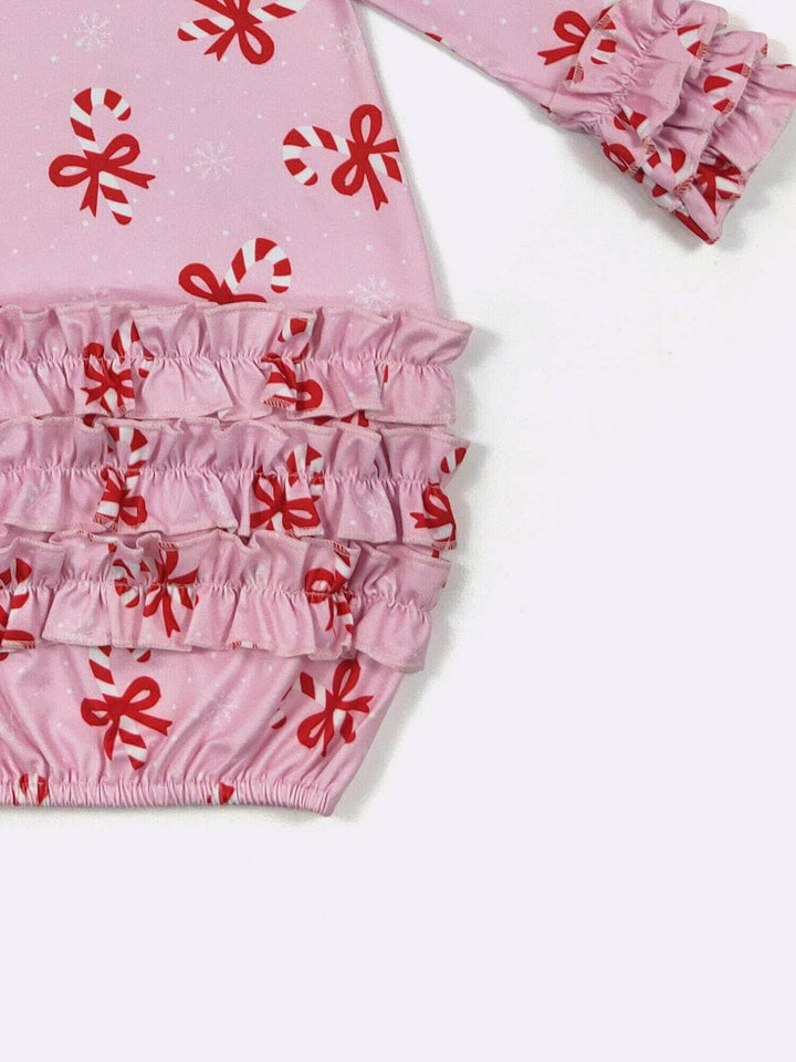 Pink Candy Cane Baby Gown