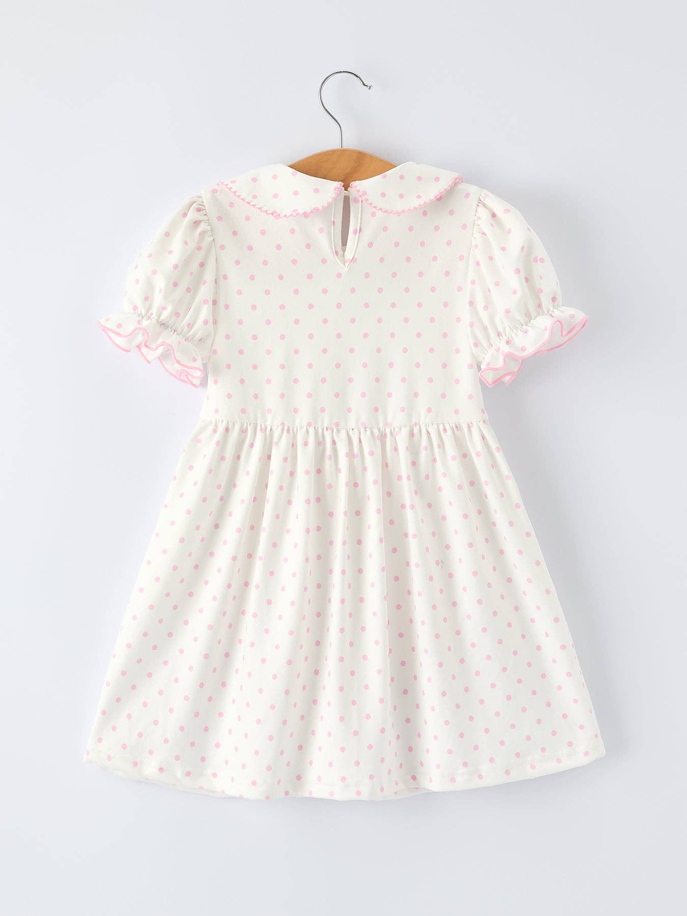 Back to School Polka Dot Girls Dress Pencil Bow Applique