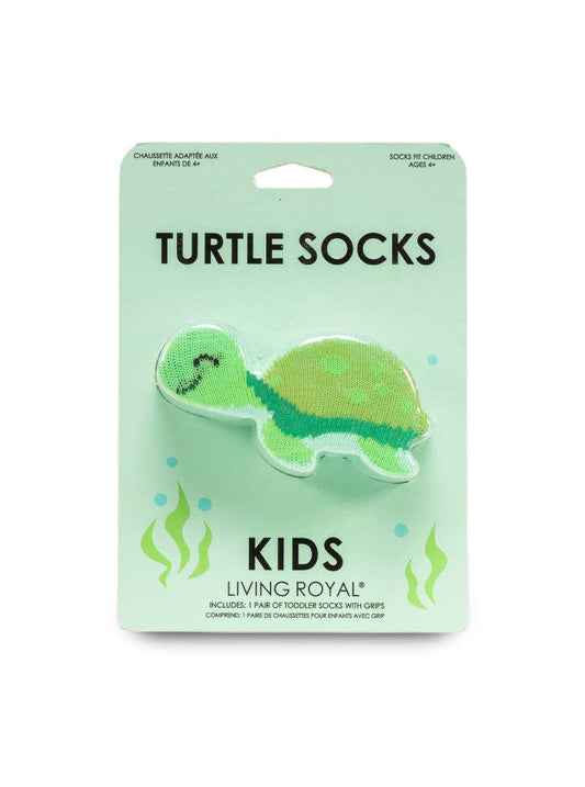 3D Packaged Crew Socks - Kids - Underwater Turtle - Aqua
