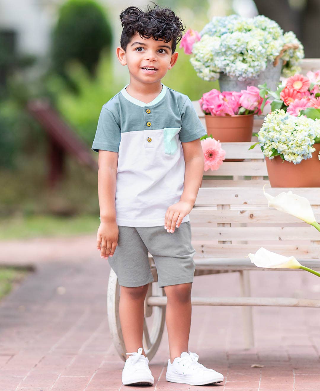Boys Heather Gray Jogger Shorts