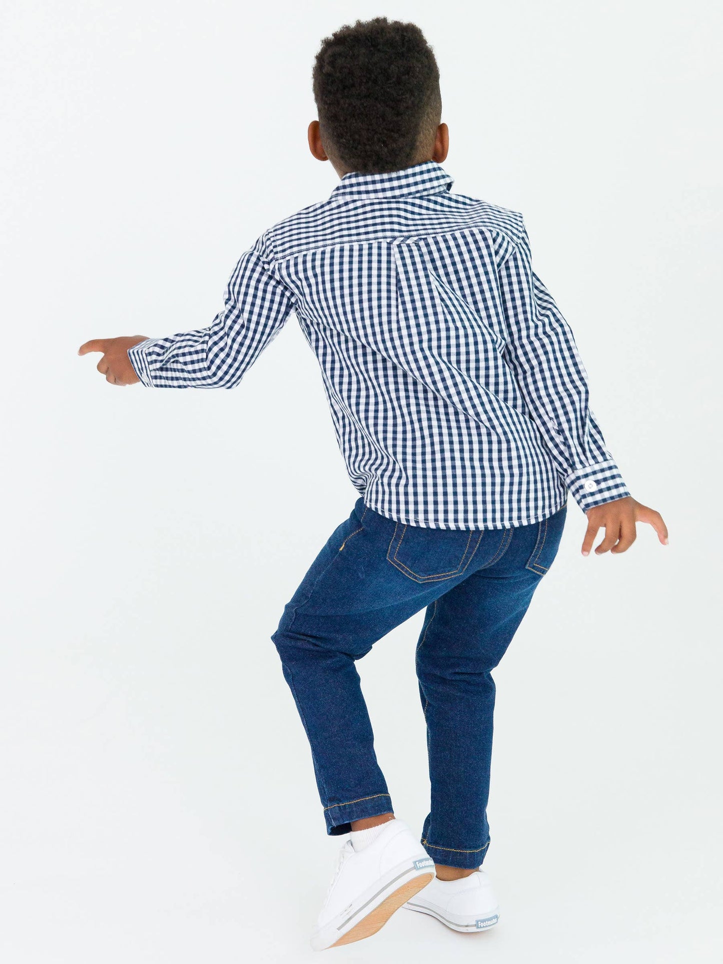 Boys Medium Wash Denim Stretch Denim Pull-on Jeans