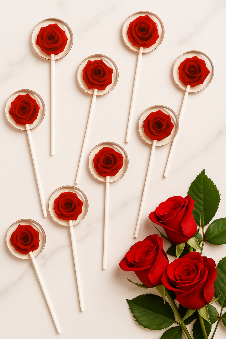 Rose Lollipops