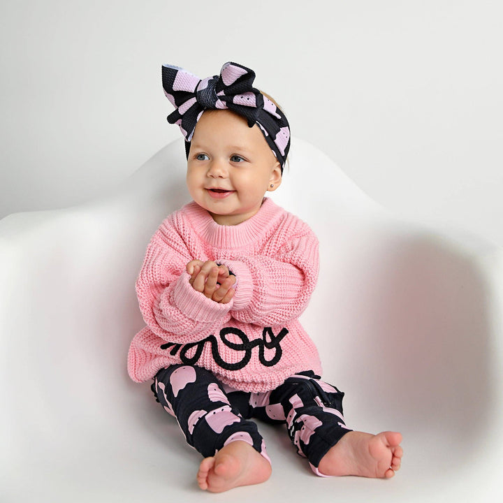 Suéter rosa Boo para Halloween para niños