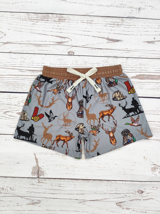 Deer Printed Baby Boys Beach Shorts
