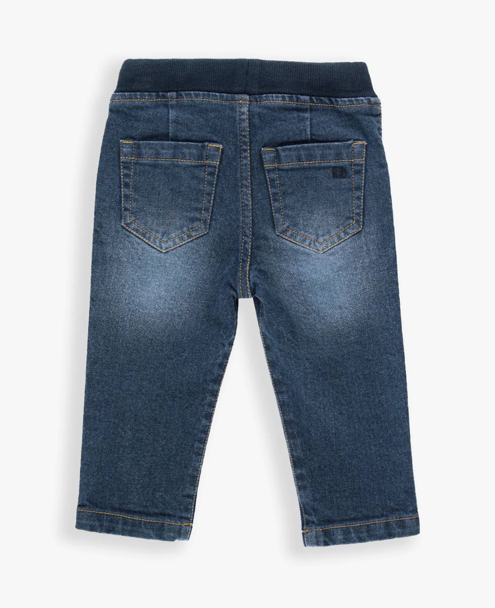 Boys Medium Wash Denim Stretch Denim Pull-on Jeans