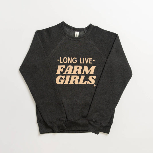 Graphic 'Long Live Farm Girls' Youth & Toddler Crewneck