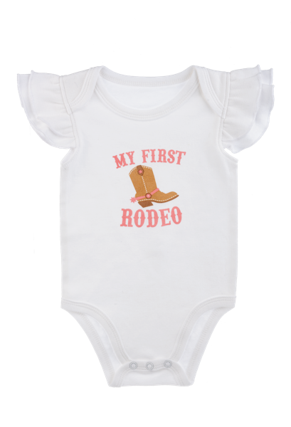 Rodeo Diaper Shirt with Ruffles