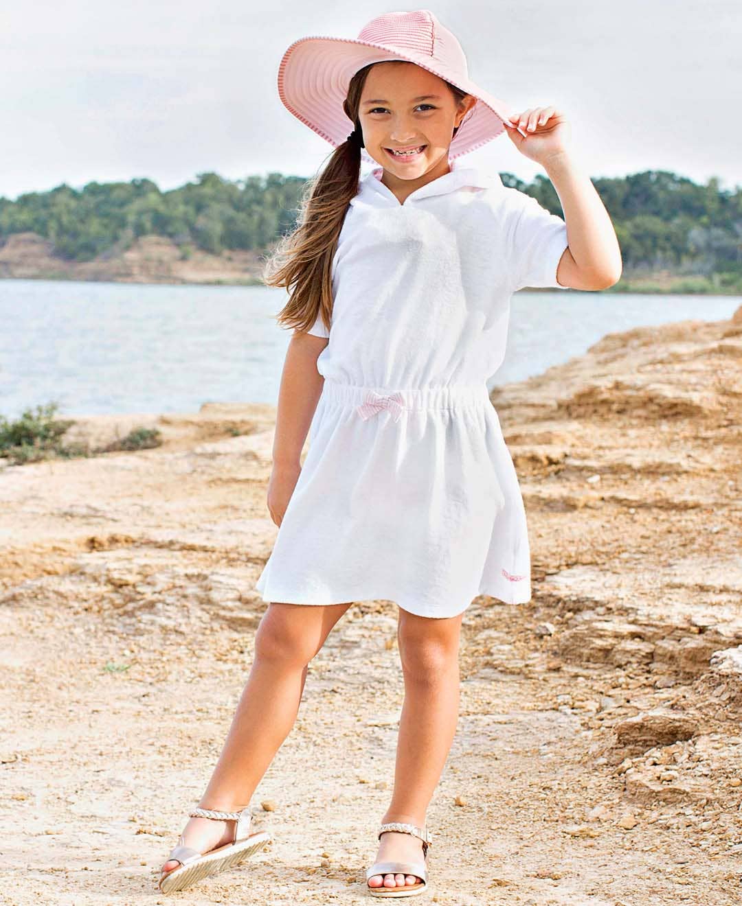 Girls White Terry Cover-Up