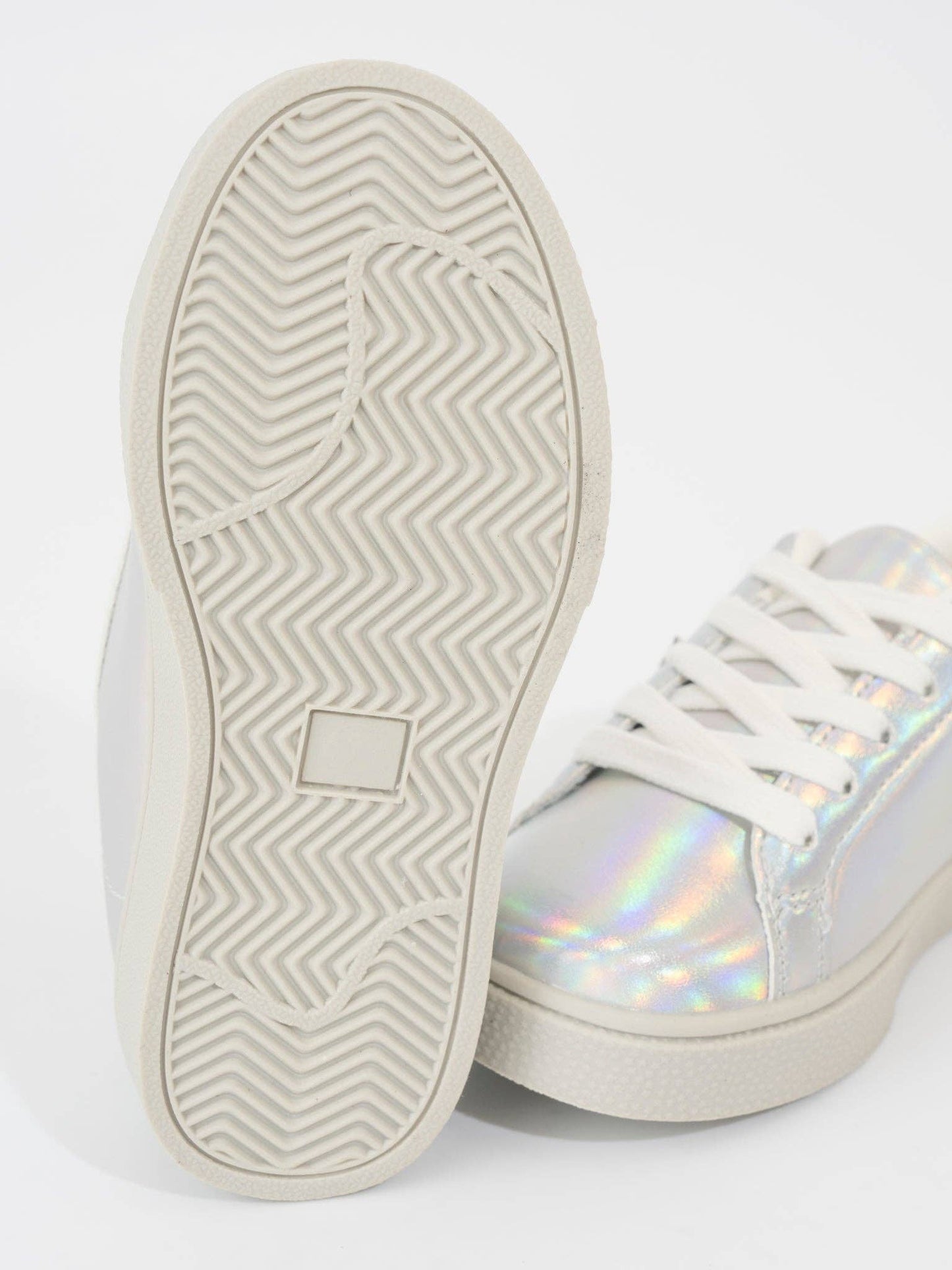 Girls' Sparkle Star Sneaker - Holographic Silver