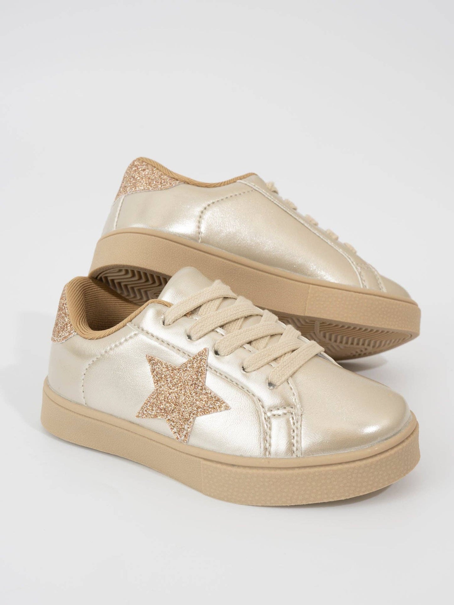Girls' Sparkle Star Sneaker - Metallic Gold