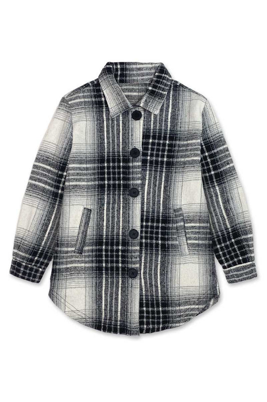 TFJ-3124T-M206 Toddler's Plaid Flannel Shacket