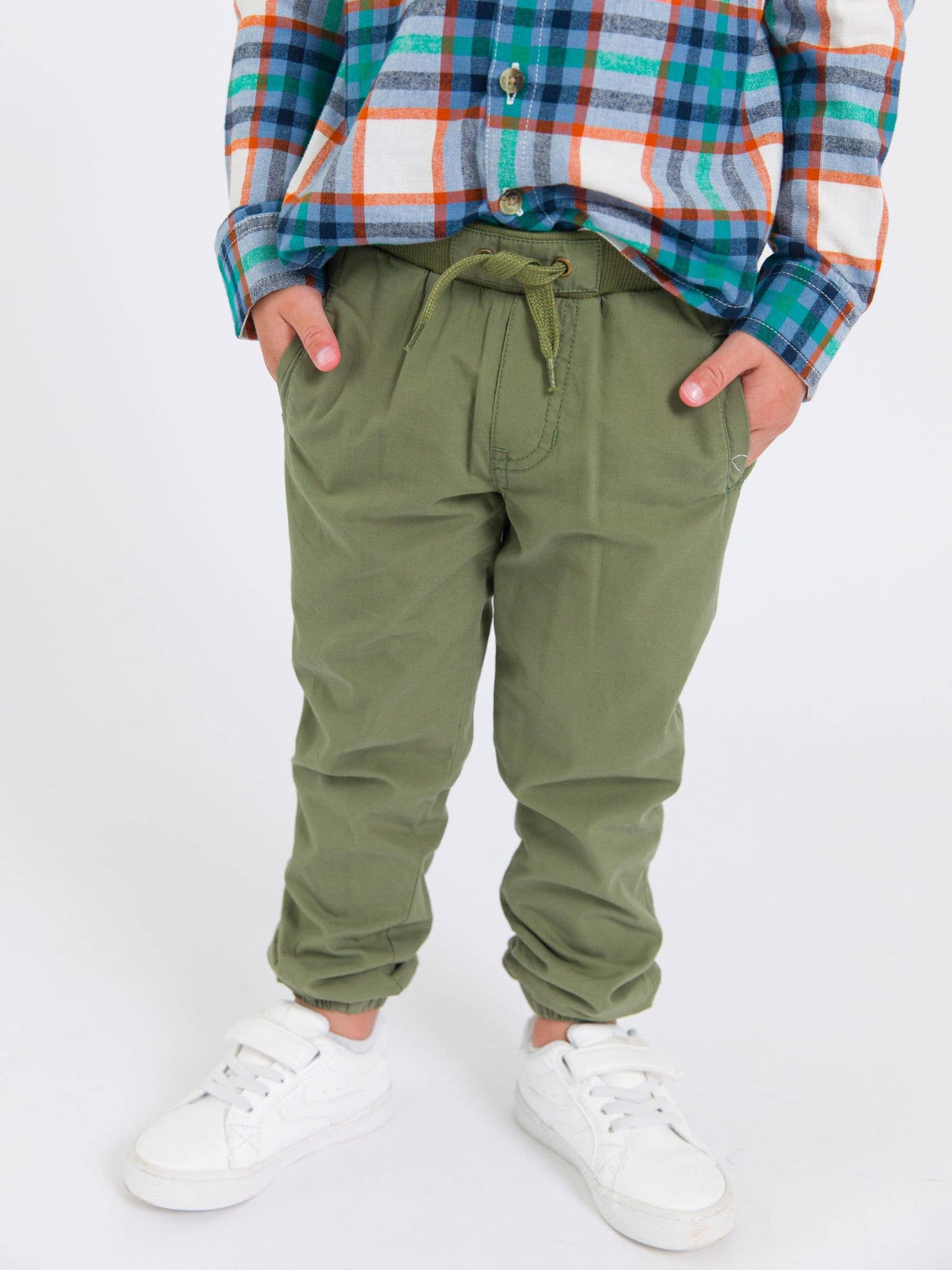 Boys Dusty Olive Jogger Pants
