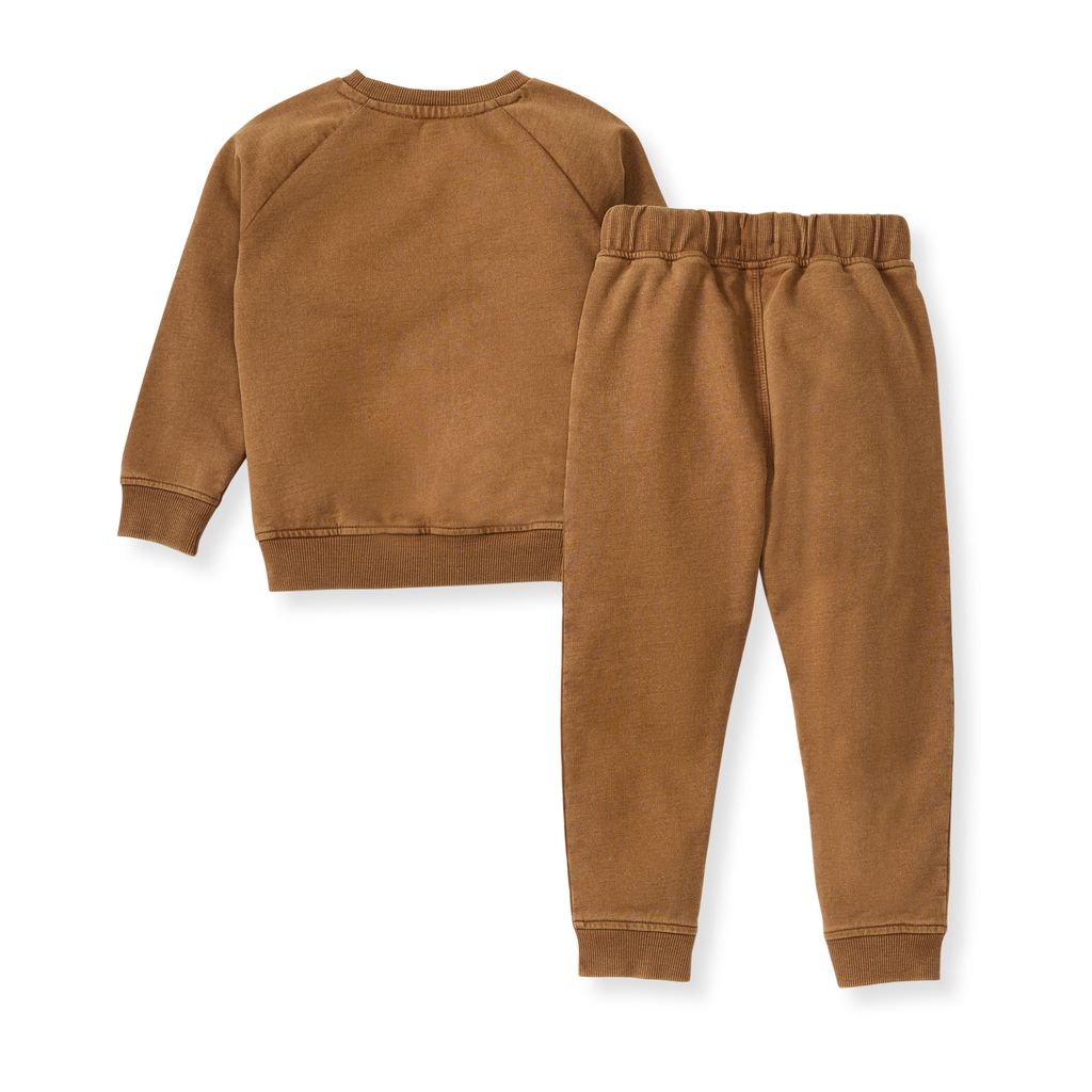 Acid Wash Football Infant Sweatshirt Set