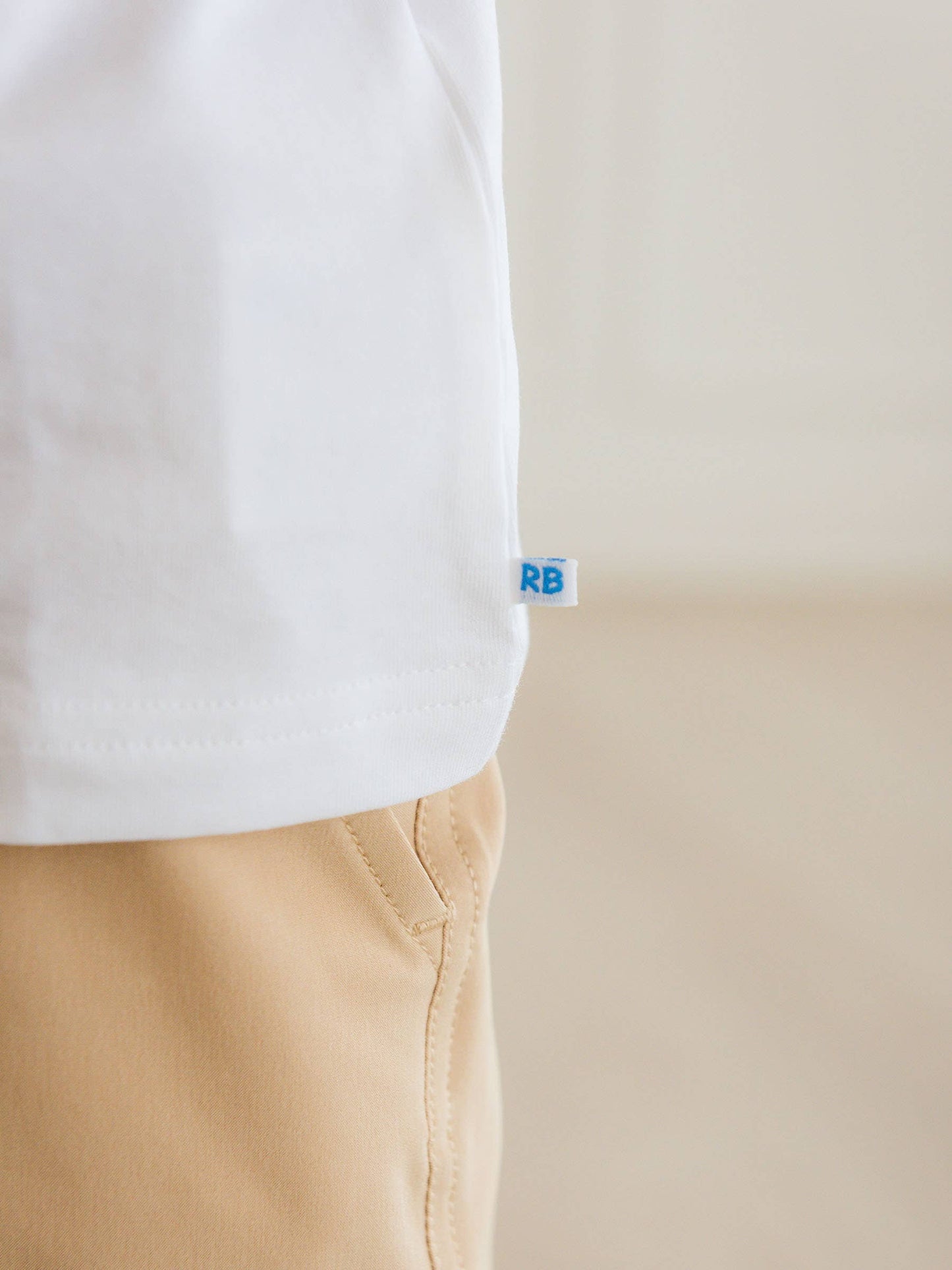 Boys White Knit Long Sleeve Henley Tee