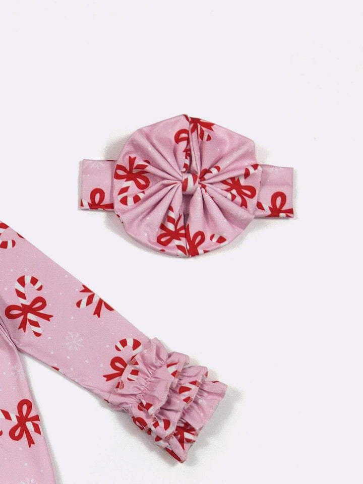 Pink Candy Cane Baby Gown