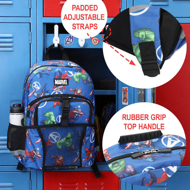 Marvel’s Avengers Classic 2-Piece 16” Kids Backpack &amp; Lunch Box Set For School And Travel