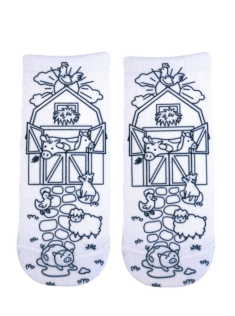 Ankle Socks - DIY Coloring Kit - Fun on the Farm