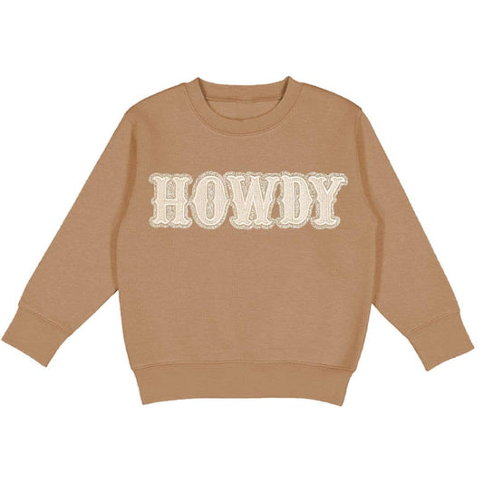 Howdy Patch Sweatshirt - Mocha - Western Apparel - Fall