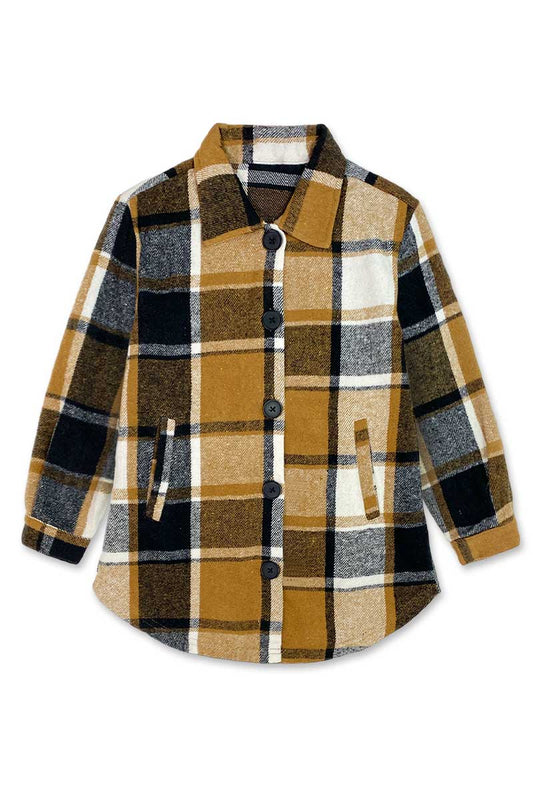 TFJ-3120T-M203 Toddler's Plaid Flannel Shacket