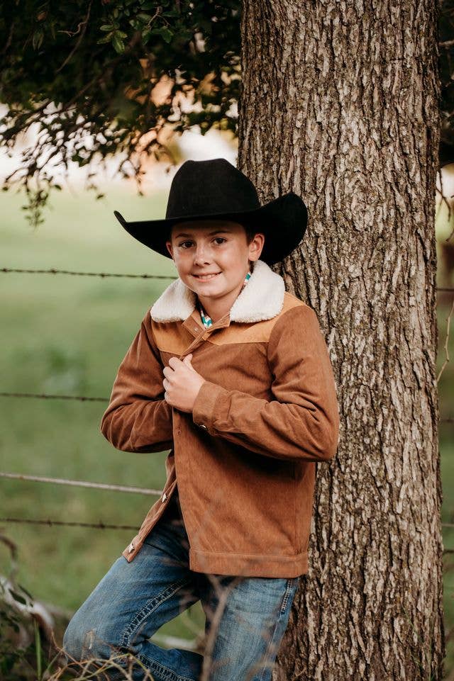 YOUTH Boys Brown Two Toned Jacket