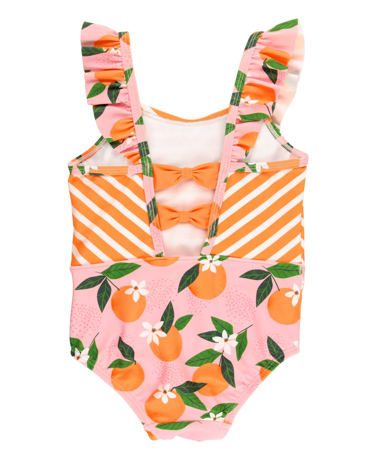 Girls Orange You The Sweetest Pinafore One Piece Swimsuit