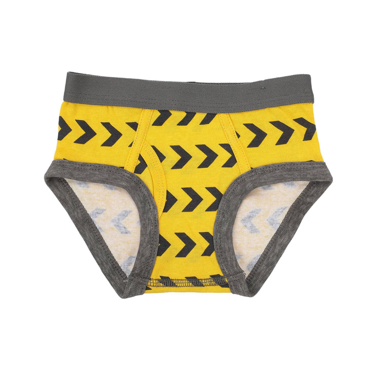 FUNFARE Underwear Trucks Toddler Boys Cotton Briefs With Pouch (5 Pack)