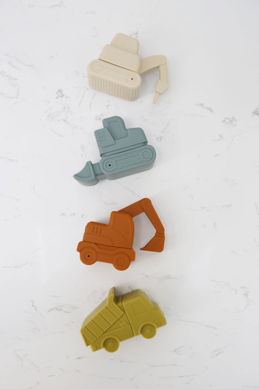 Juego de juguetes de baño de silicona sin moho para construcción