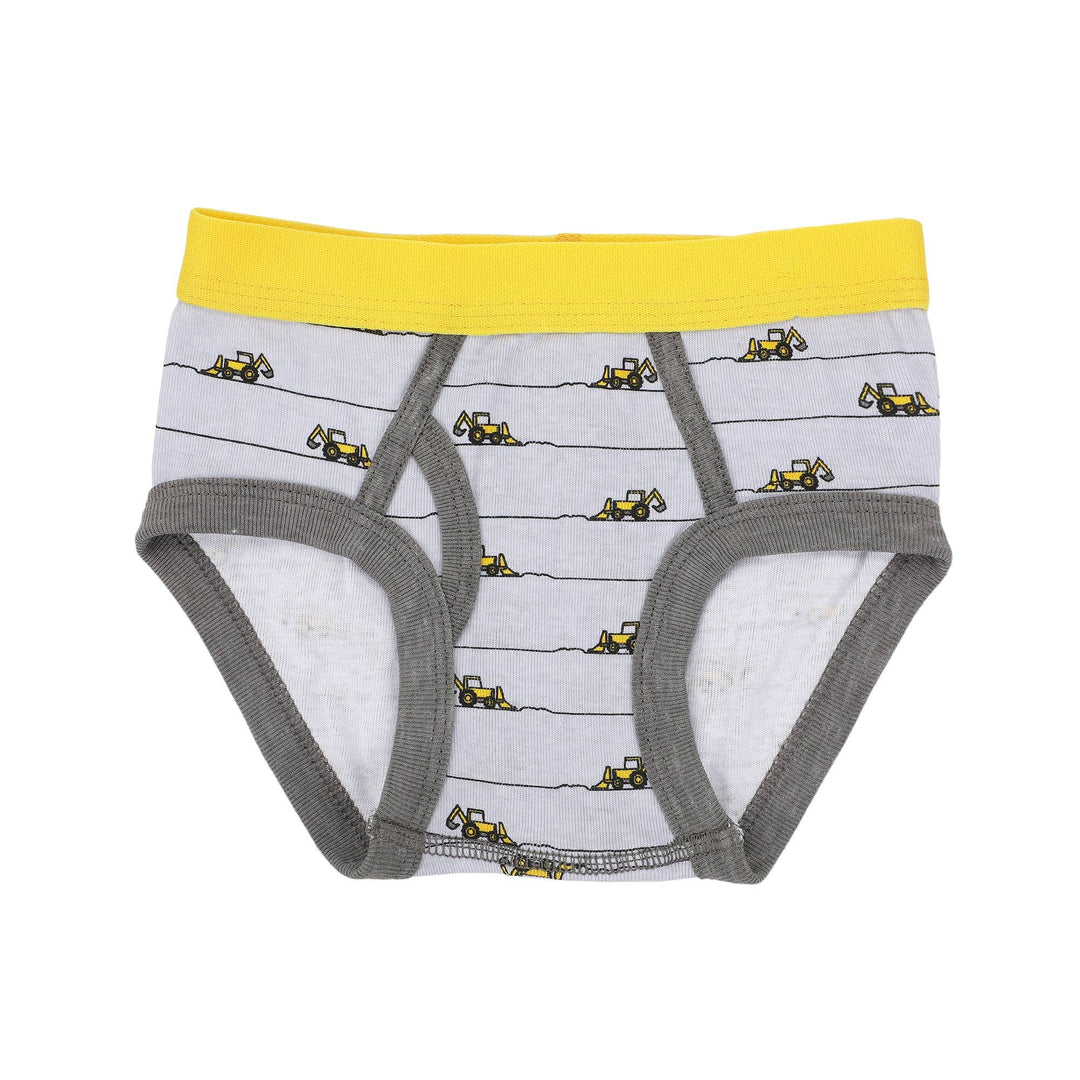 FUNFARE Underwear Trucks Toddler Boys Cotton Briefs With Pouch (5 Pack)
