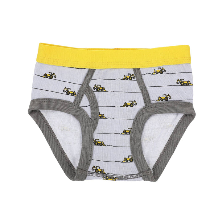 FUNFARE Underwear Trucks Toddler Boys Cotton Briefs With Pouch (5 Pack)