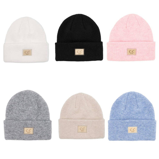 Kids Suede Patch Heather Classic Beanie