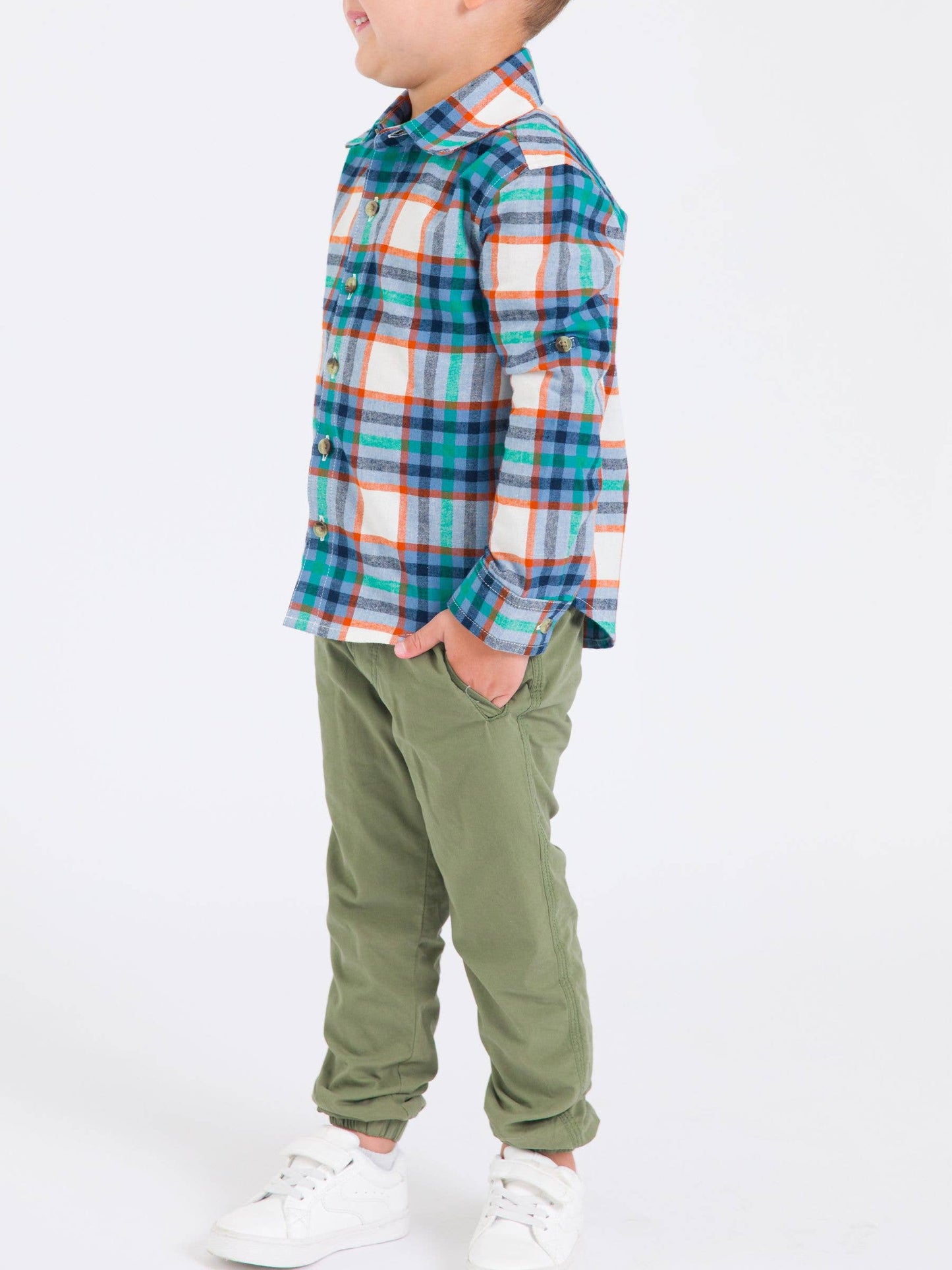Boys Dusty Olive Jogger Pants