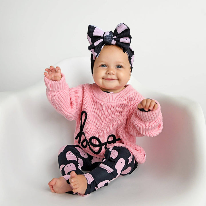 Suéter rosa Boo para Halloween para niños