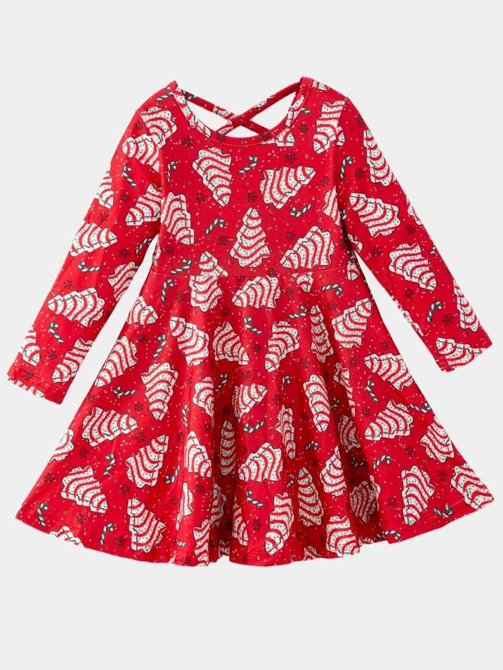 Christmas Tree Cake Girls Twirl Dress