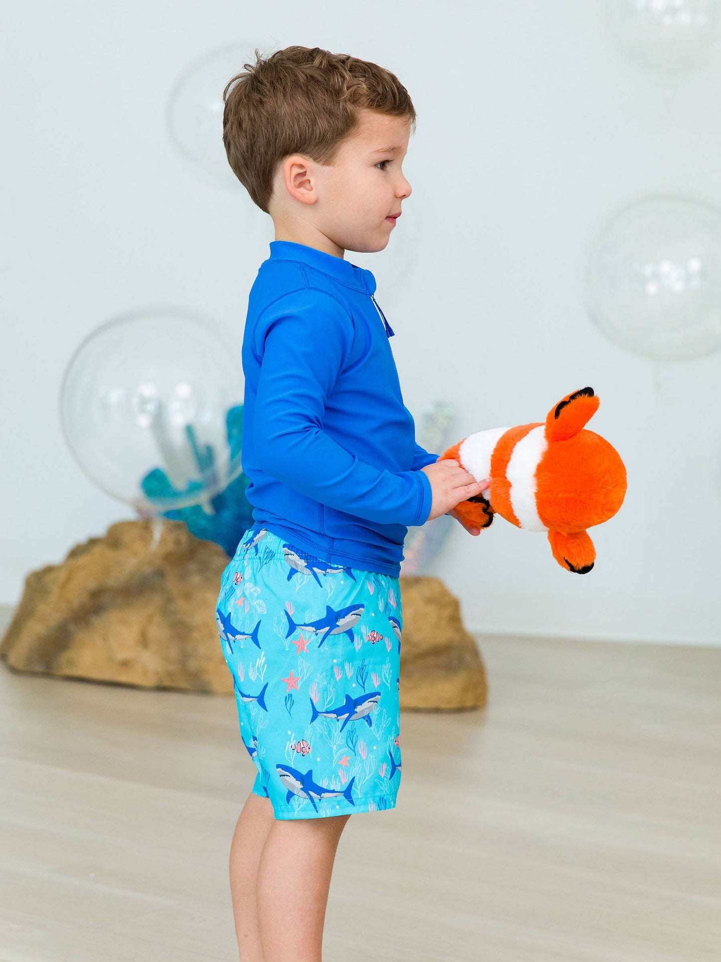 Boys Fin-tastic Shark Swim Trunks