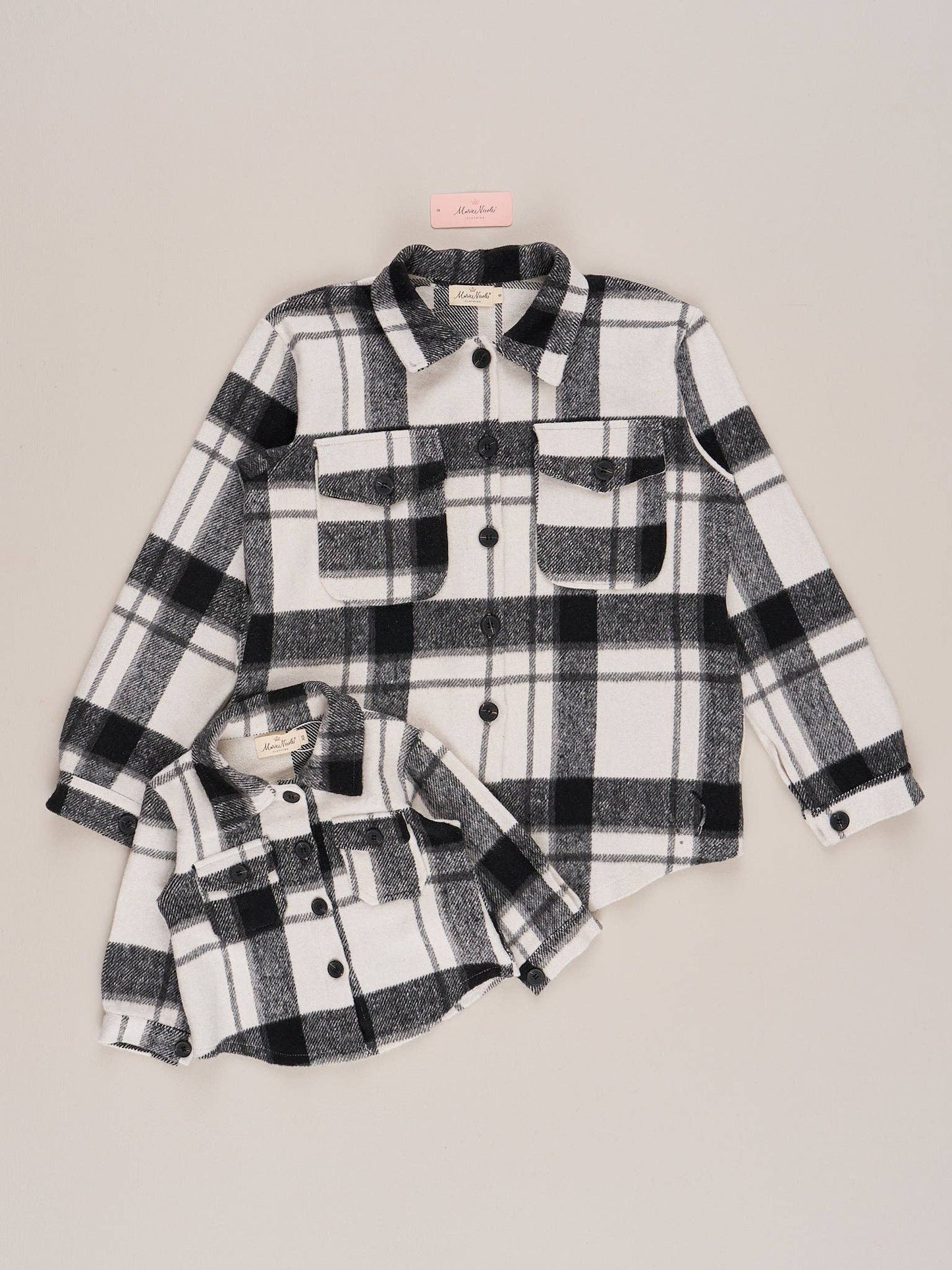 Mom & Me Charcoal Plaid Flannel