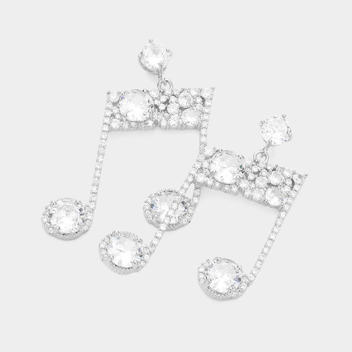 Music Notes Dangle Earrings
