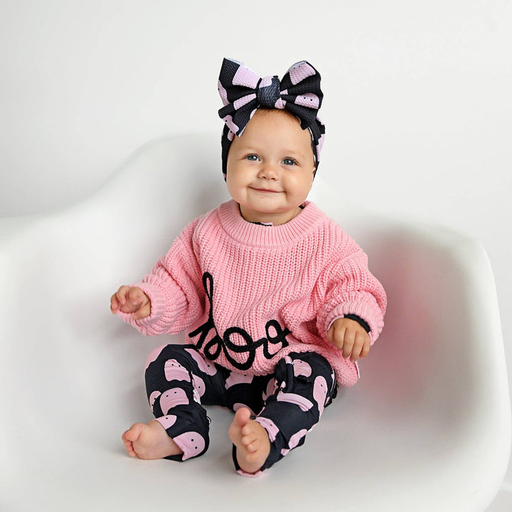 Suéter rosa Boo para Halloween para niños