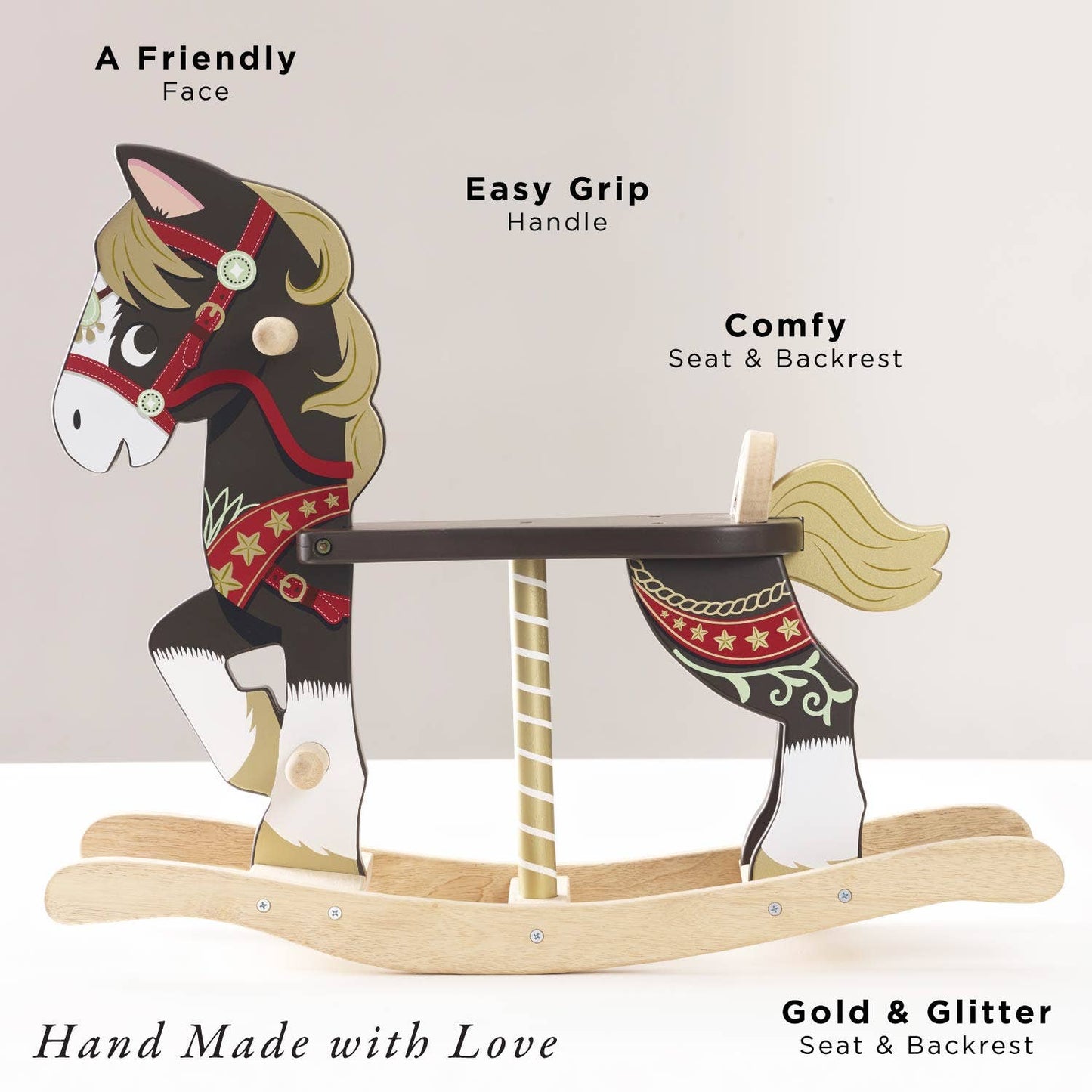 Classic Wooden Rocking Horse