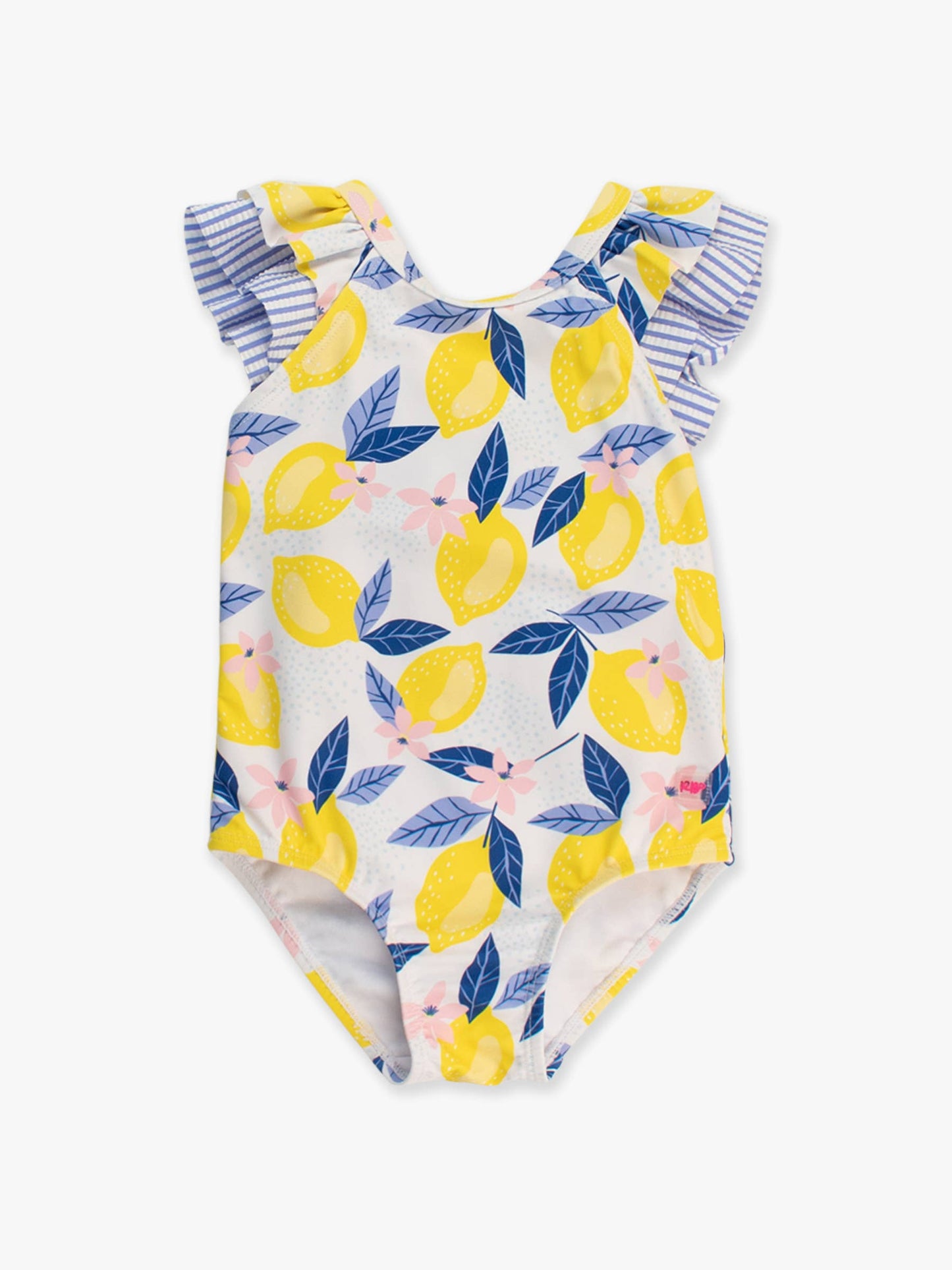 Girls Lemon Capri Bow V-Back One Piece Swimsuit