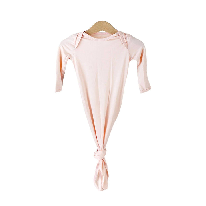 Vestido anudado de bambú rosa ruborizado