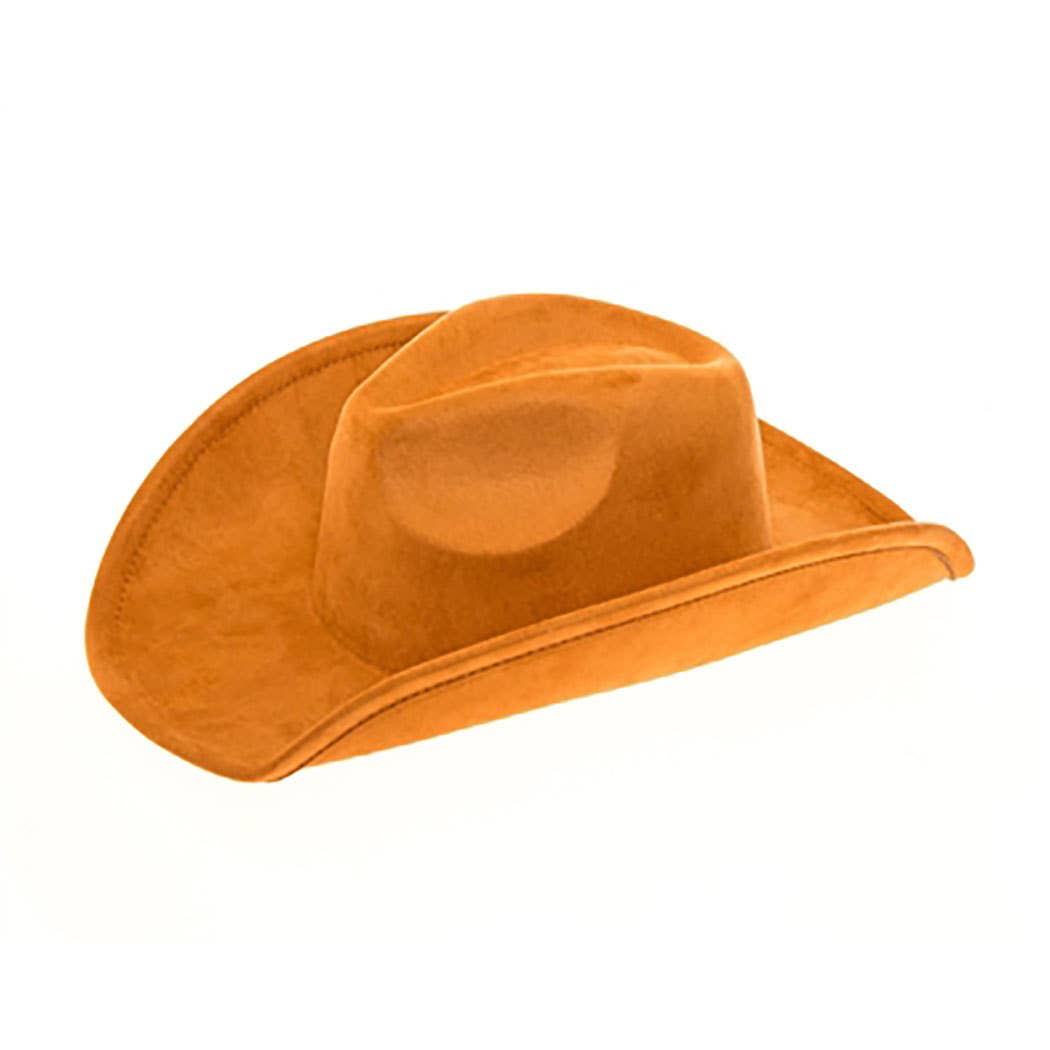 Vegan Suede Classic Cowboy Hat - Adjustable &amp; Durable