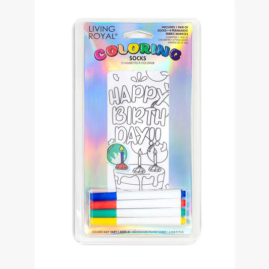 Ankle Socks - DIY Coloring Kit - Happy Birthday