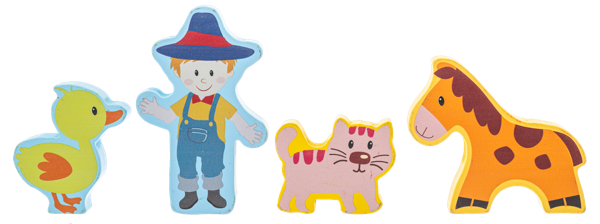 Wooden Farm Playset in Case (12 pc. set)