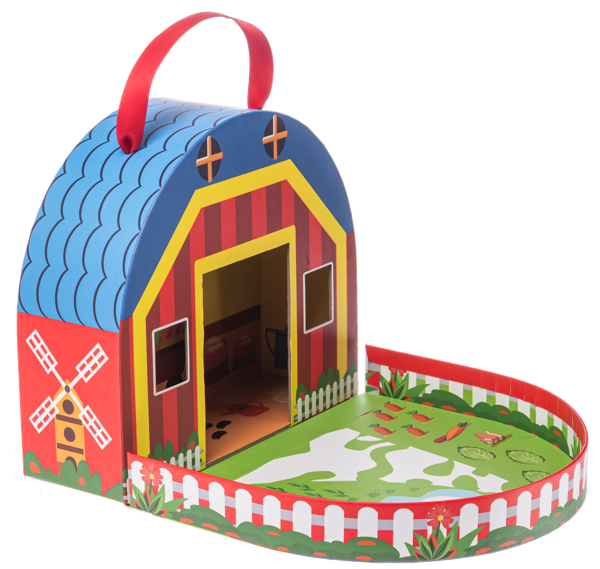 Wooden Farm Playset in Case (12 pc. set)